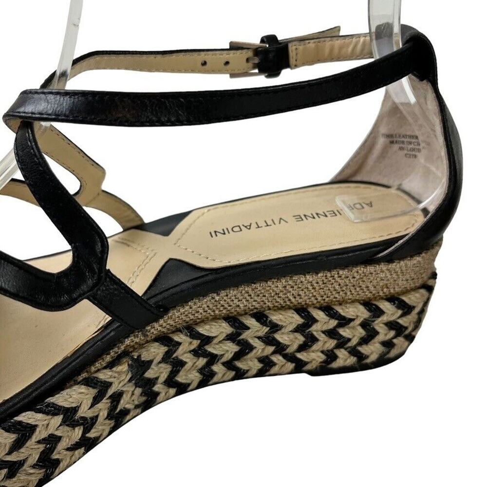 Adrienne Vittadini Louie Womens Leather Wedge Sandals Espadrilles Shoes sz 7 - Picture 5 of 16